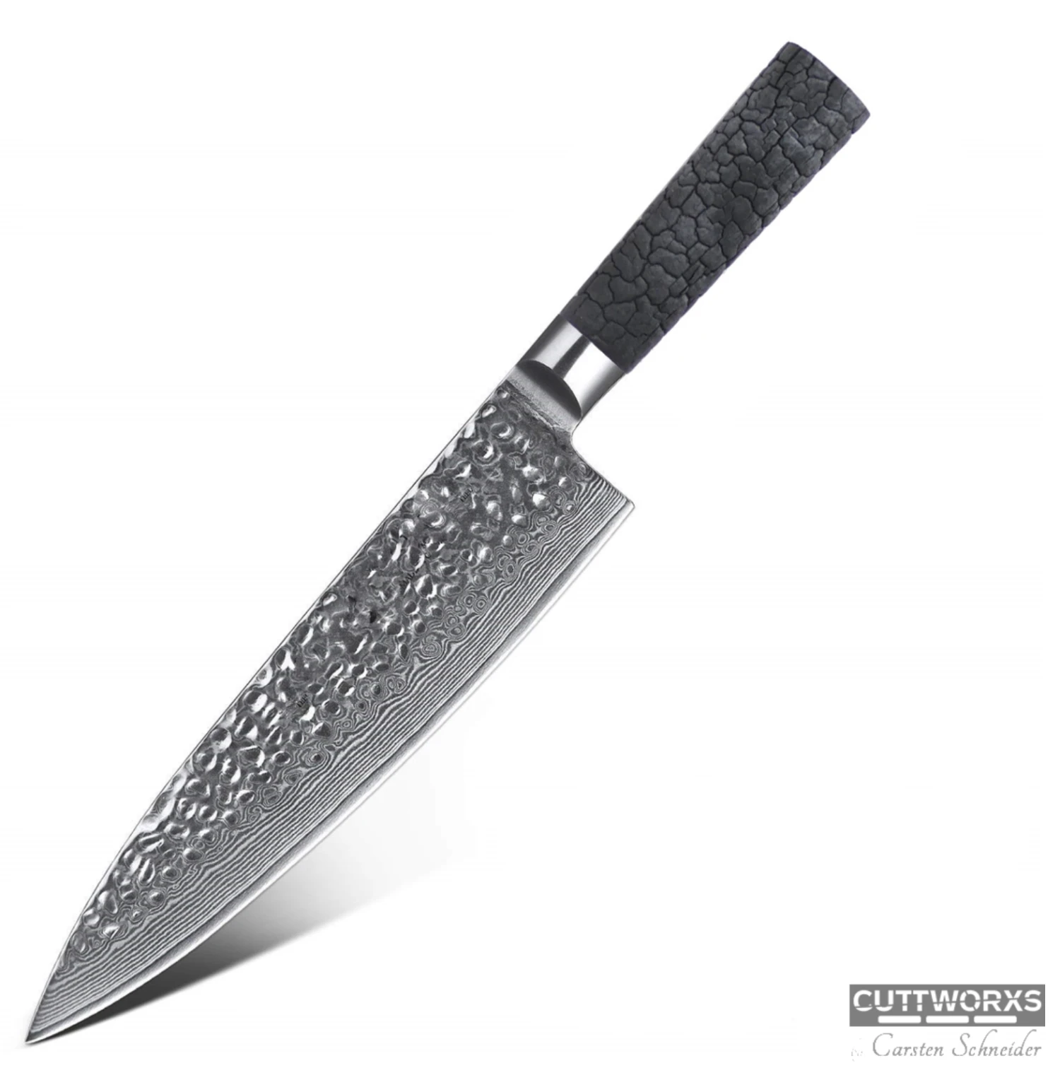 Cuttworxs Flamewood Koksmes Damaststaal VG10 Cuttworxs Flamewood Koksmes Damaststaal VG10 -Keukengrill cuttworxs flamewood koksmes damaststaal vg10