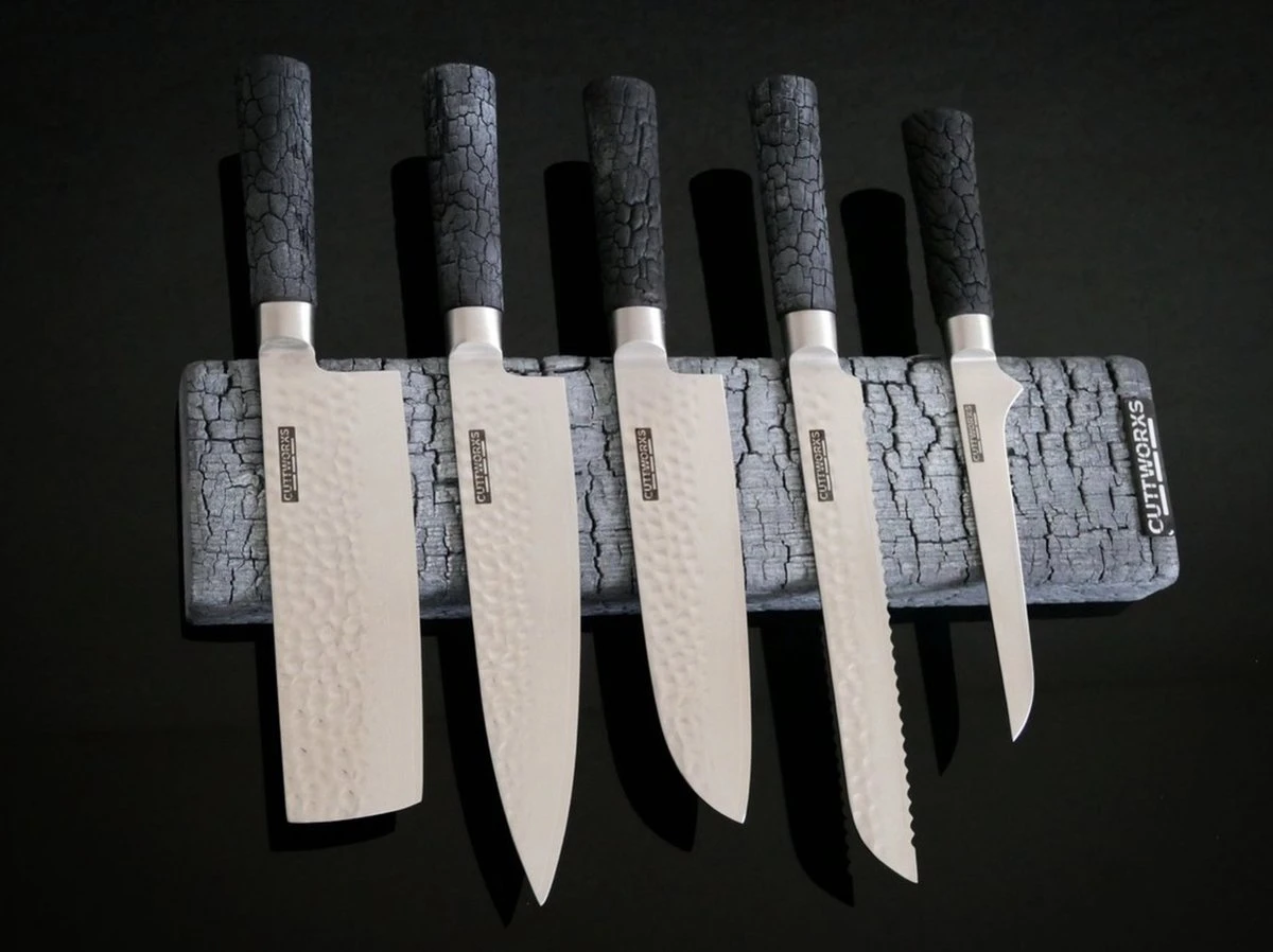 Cuttworxs Flamewood Magnetisch Messenlijst Cuttworxs Flamewood Magnetisch Messenlijst -Keukengrill cuttworxs flamewood magnetisch messenlijst 1