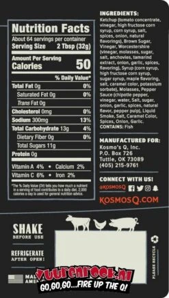 Kosmos Competition BBQ Sauce 14oz 4 Kosmos Competition BBQ Sauce 14oz -Keukengrill image 45