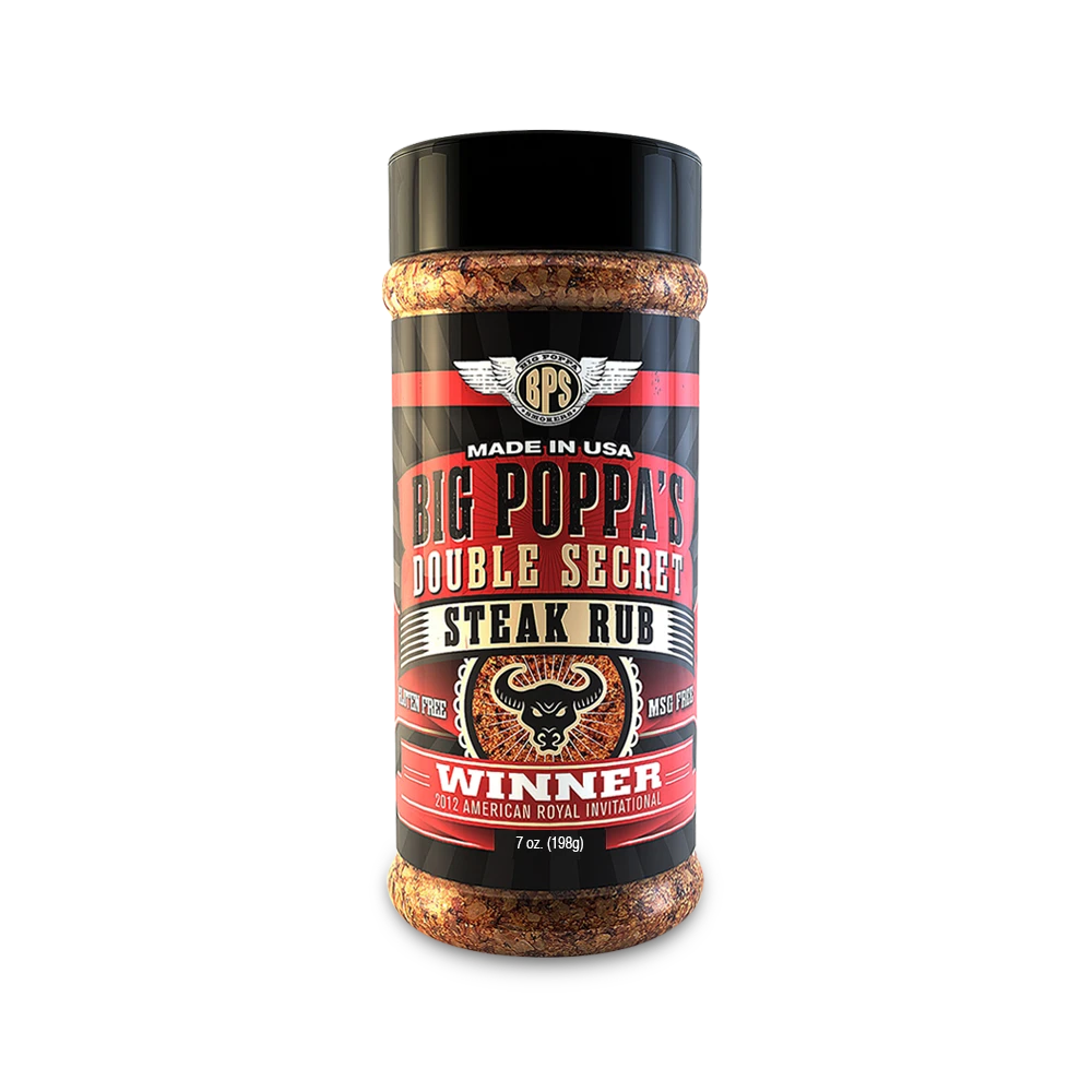 Big Poppa Smokers Double Secret Steak Rub 7oz Big Poppa Smokers Double Secret Steak Rub 7oz -Keukengrill image 98