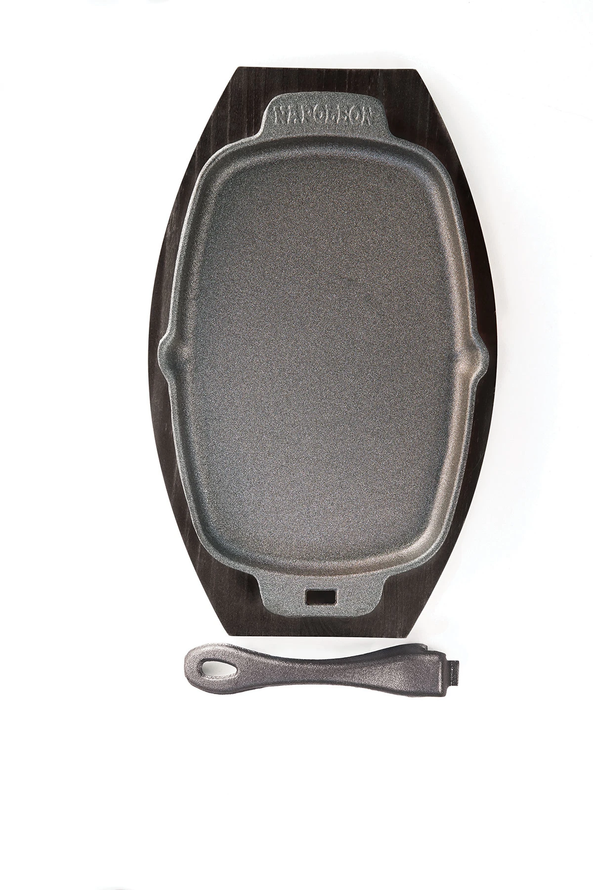 Napoleon Gietijzeren Pan Met Bamboe Onderzetter Napoleon Gietijzeren Pan Met Bamboe Onderzetter -Keukengrill napoleon gietijzeren pan met bamboe onderzetter