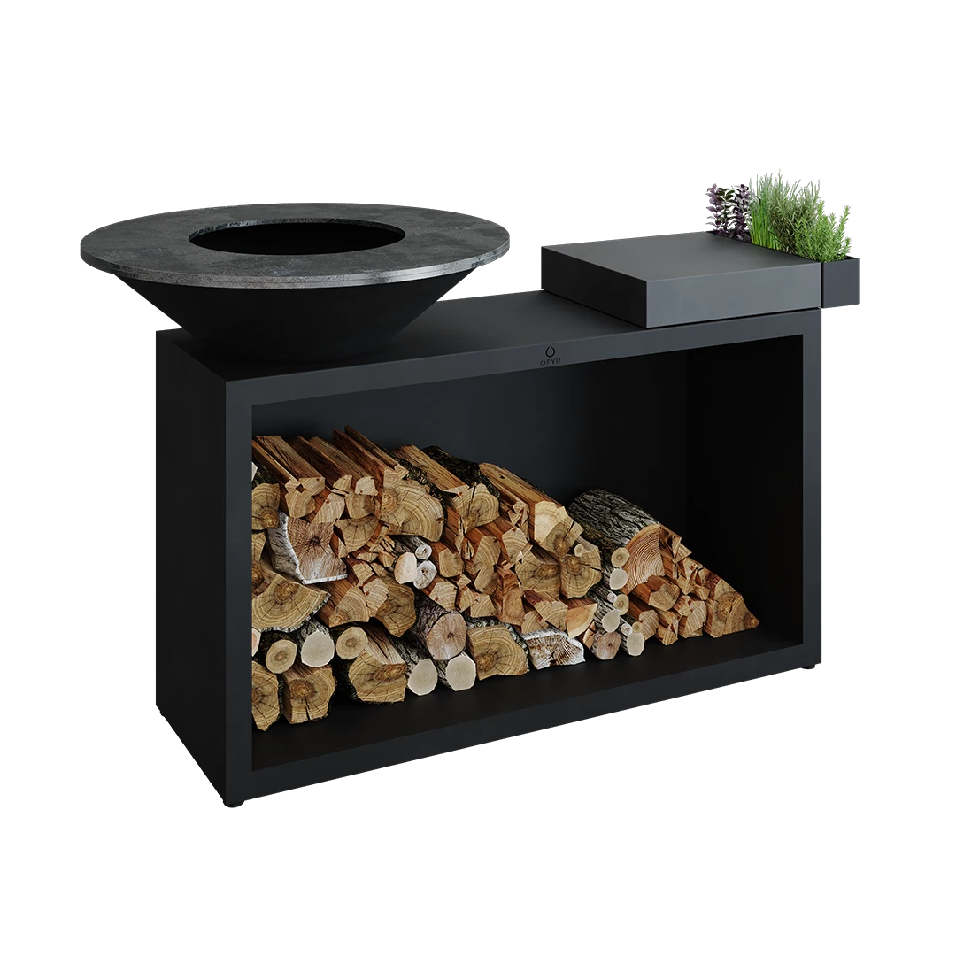 Ofyr Island Black 85 -100 Teak Hout En Donker Grijs Keramiek Ofyr Island Black 85 -100 Teak Hout En Donker Grijs Keramiek -Keukengrill ofyr island black 85 100 teak hout en donker grijs 2