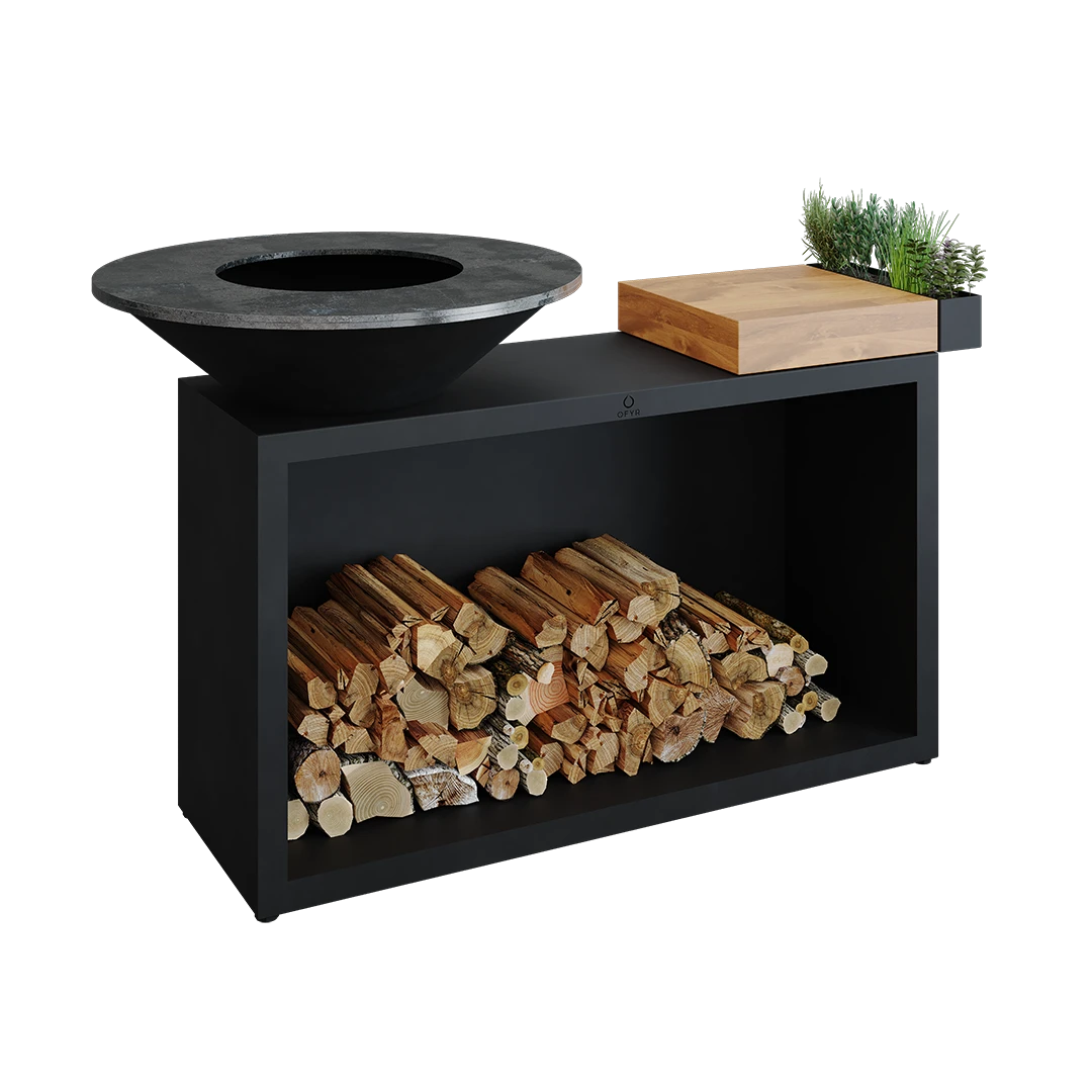Ofyr Island Black 85 -100 Teak Hout En Donker Grijs Keramiek Ofyr Island Black 85 -100 Teak Hout En Donker Grijs Keramiek -Keukengrill ofyr island black 85 100 teak hout en donker grijs