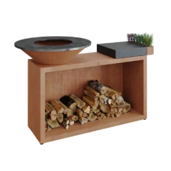 Ofyr Island Corten 85-100 Teakhout En Donker Grijs Keamiek 5 Ofyr Island Corten 85-100 Teakhout En Donker Grijs Keamiek -Keukengrill ofyr island corten 85 100 teakhout en donker grijs 3