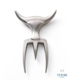 Tridens Brushed Fork In Beechwood Base -Keukengrill tridens brushed fork in beechwood base 2