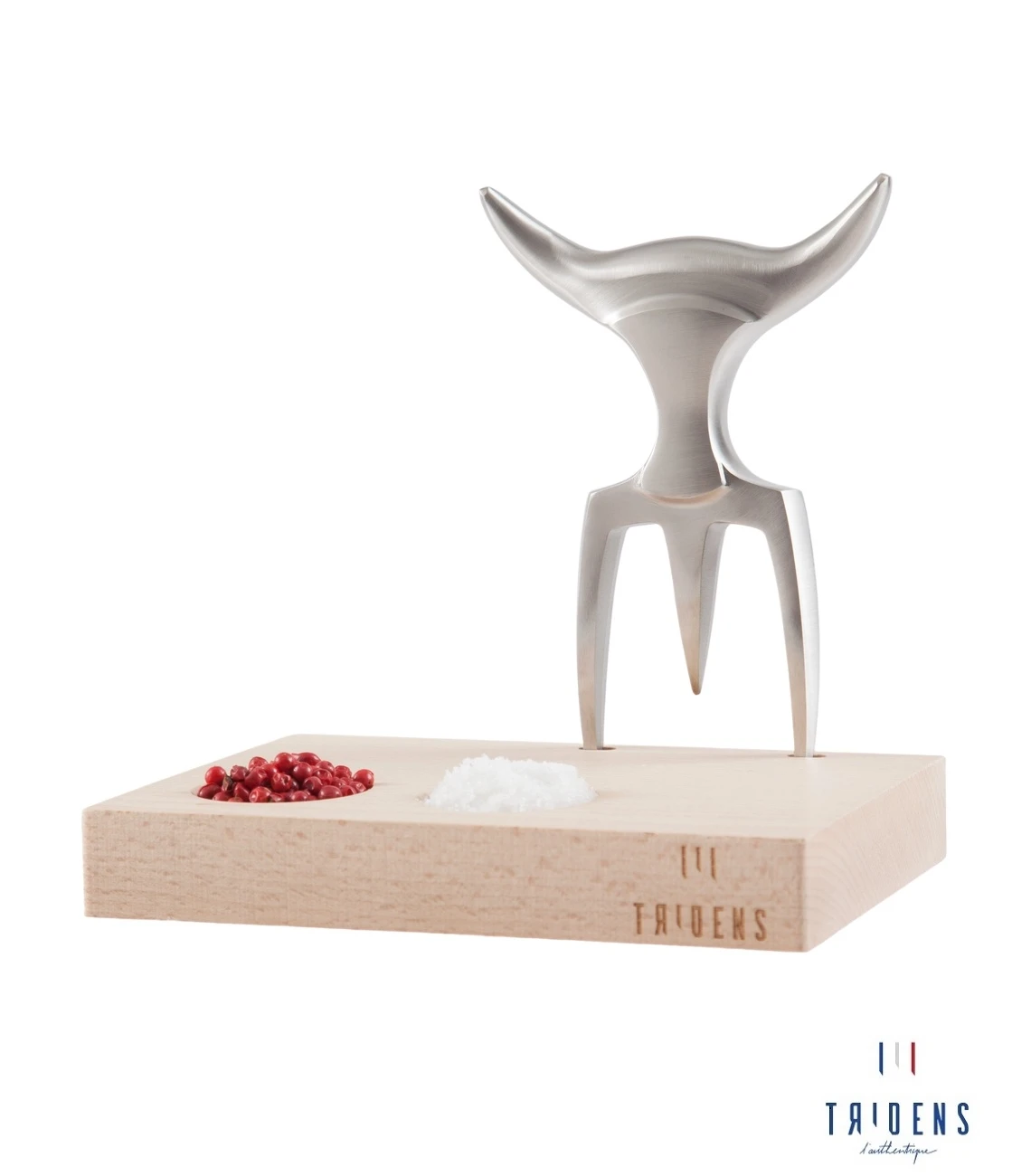 Tridens Raw Brushed Fork In Beechwood Base Tridens Raw Brushed Fork In Beechwood Base -Keukengrill tridens raw brushed fork in beechwood base 2